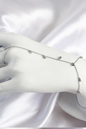 Zarif Kadın için Silver Pirinç Zirkonlu Sallantılı Stil Şahmeran