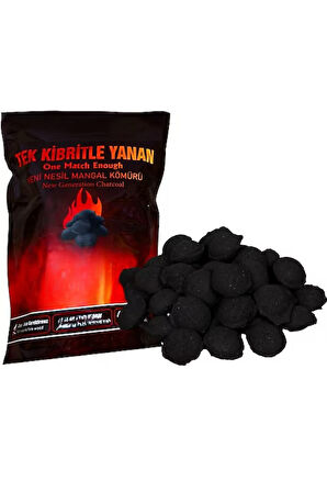 Büro Ev Ofis Yazlık Piknik Keyfi için 2KG Çabuk Tutuşan Trendy Mangal Kömürü