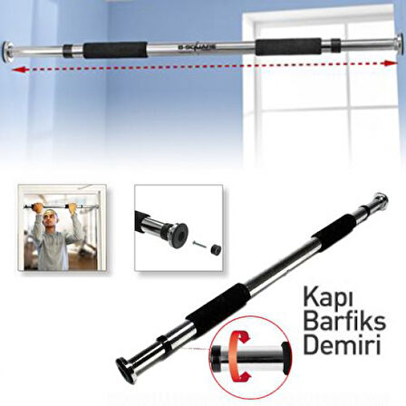 Büro Ev Ofis Sporu için 63-100CM Kapı Barfiksi Egzersiz Demir Sopası