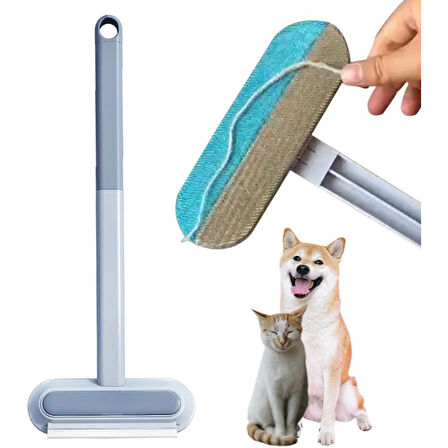 Büro Ev Ofis Evcil Hayvanı için Uzun Saplı Kedi Köpek Tüy Temizleme Fırçası