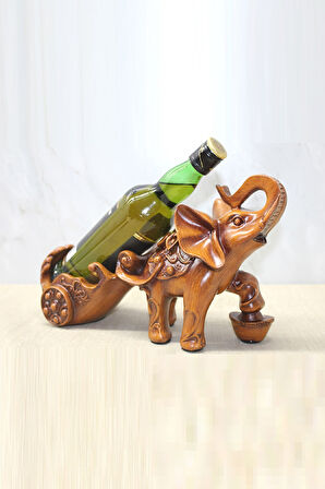 Büro Ev Ofis Hediyesi için 35X12X20CM Polyester Fil Figürü Şaraplık