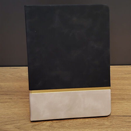 Büro Ev Ofis Hediyesi için Siyah Çizgili Deri Defter