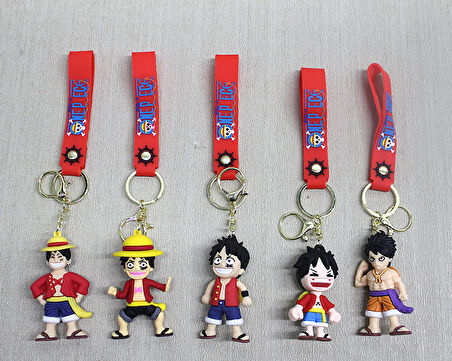 Büro Ev Ofis Hediyesi için Silikon Luffy Anahtarlık