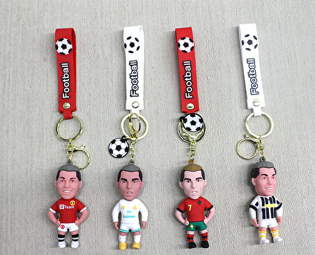 Büro Ev Ofis Hediyesi için Silikon Ronaldo Anahtarlık