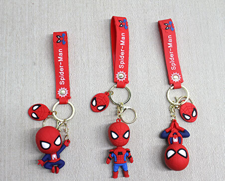 Büro Ev Ofis Hediyesi için Silikon Spiderman Anahtarlık