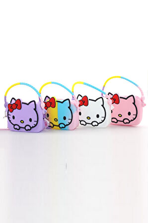 Büro Ev Ofis Kız Çocuğu Hediyesi için Mini Silikon HKitty Çanta