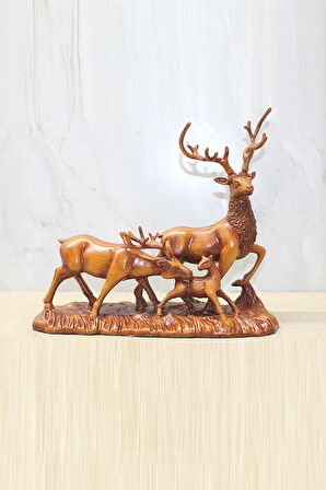 Büro Ev Ofis Hediyesi için Polyester Stil Geyik Sürüsü Objesi