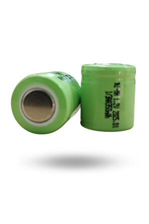Büro Ev Ofis Hobi Atölyesi için 300MAH 1.2V 1/3AA - Ni-MH  Başsız Flat Head Şarjlı Pil