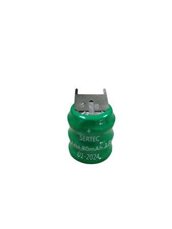 Büro Ev Ofis Hobi Atölyesi için 80MAH 3.6V 3S1P 3 Pin  NI-MH Buton Pil