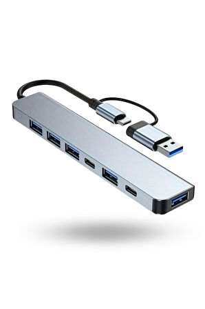 Büro Ev Ofis için 8MOD Görüntü Aktarıcı Çoklu Usb Hub