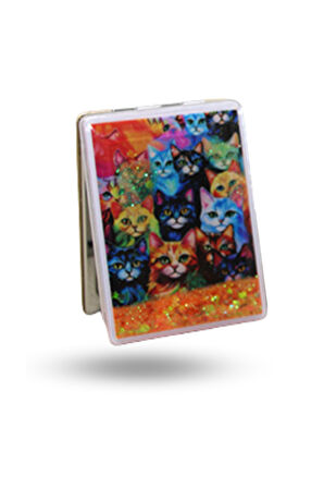 Büro Ev Ofis Kişisel Hediyesi için Hareketli Sulu Kedi Figürlü El Aynası