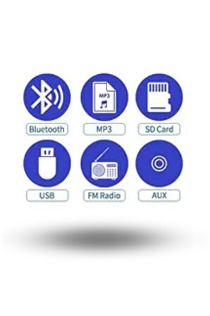  Büro Ev Ofis Arabası için Araç İçi 7RENK Bluetooth USB AUX FM Oto Radyo Teyp