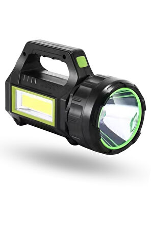 Büro Ev Ofis Kamp Keyfi için Şarjlı 10W Led Yan COB Işıklı El Feneri