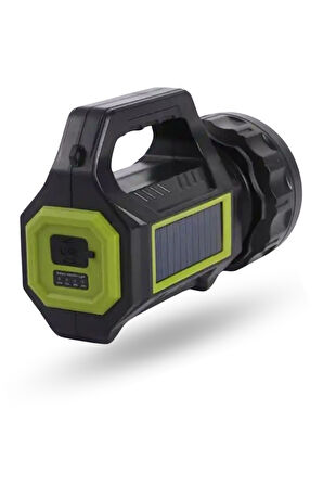 Büro Ev Ofis Kamp Keyfi için Şarjlı 10W Led Yan COB Işıklı El Feneri
