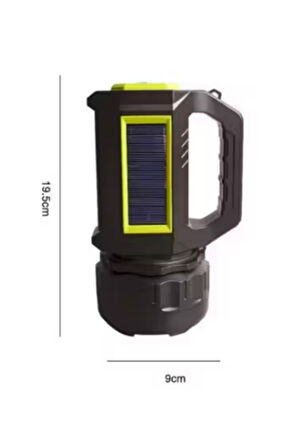 Büro Ev Ofis Kamp Keyfi için Şarjlı 10W Led Yan COB Işıklı El Feneri