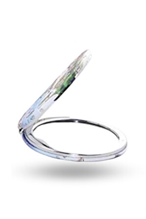 Büro Ev Ofis Hediyesi için İnce Yuvarlak Nazarlıklı Taşlı El Makyaj Aynası