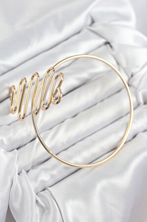 Zarif Kadın için Golden Pirinç Kıvrımlı Pazu Bileklik