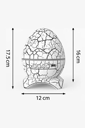 Büro Ev Ofis Hediyesi için Bluetoothlu Dinozor Yumurtası Stil Projektörlü Gece Lambası