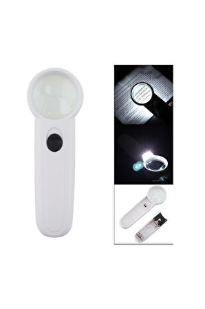 Büro Ev Ofis Hediyesi için 2LED Işıklı 15X Fonksiyonel Taşınır El Büyüteç