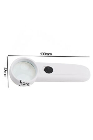 Büro Ev Ofis Hediyesi için 2LED Işıklı 15X Fonksiyonel Taşınır El Büyüteç