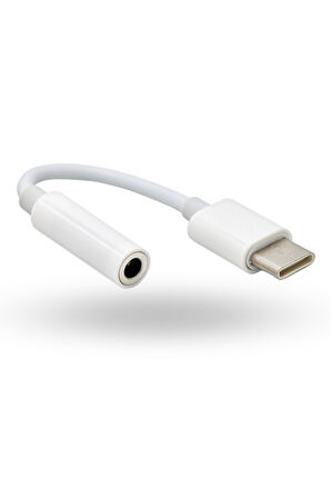 Büro Ev Ofis Network Dönüştürücü için Beyaz Type-C To 3.5MM F Çevirici