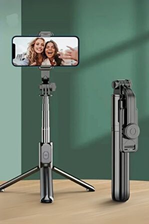 Büro Ev Ofis Mobil Telefonu için Kablosuz Uzaktan Kumandalı Tripod Selfie Çubuğu
