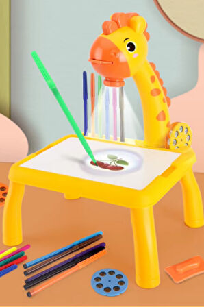 Büro Ev Ofis Oyuncak Hediyesi için Zürafa Tip Boyama Tahtalı Oyun Masası