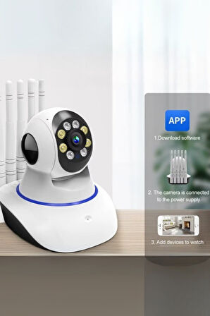 Büro Ev Ofis Güvenliği için 5 Antenli Kapalı Alan Güvenlik Kamerası