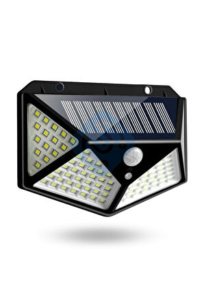 Büro Ev Ofis Yazlık Bahçesi için 100LED Duvar Tip Sensörlü Solar Şarjlı Led Aydınlatma