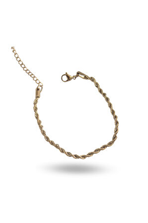 Zarif Kadın için Golden Çelik Burgu Zincir Tasarım Bileklik