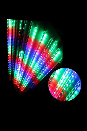 Büro Ev Ofis Bahçe Dekoru için 8ADET Solar Şarjı Renkli Tüp Stil Led Seti