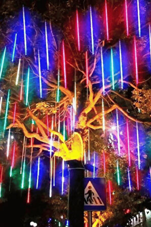 Büro Ev Ofis Bahçe Dekoru için 8ADET Solar Şarjı Renkli Tüp Stil Led Seti