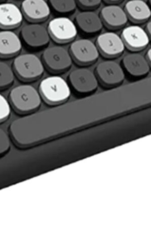 Büro Ev Ofis Bilgisayarı için Sevimli Siyah Klavye Mouse Seti