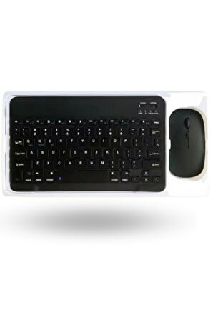 Büro Ev Ofis Bilgisayarı için Kablosuz Siyah Bluetooth Klavye Mouse Seti