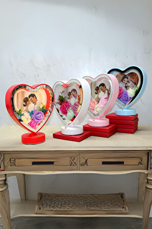 Büro Ev Ofis Hediyesi için 25X22CM Kapli Led Fotoğraf Çerçevesi