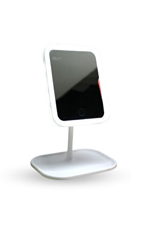 Büro Ev Ofis Kişisel Bakımı için 29X19CM Ledli Masaüstü Dikdörtgen Makyaj Aynası