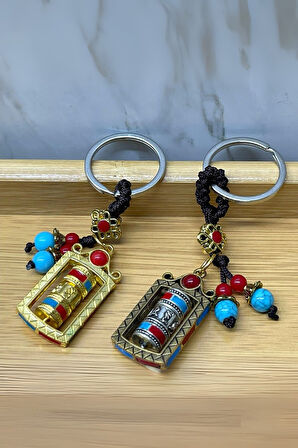 Büro Ev Ofis Hediyesi için Metal Stil Şans Çarkı Anahtarlık