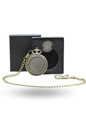 Büro Ev Ofis Hediyesi için Kutulu Kişiselleştirilebilir Antik Köstekli Saat