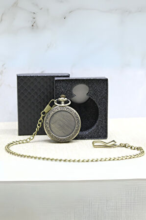 Büro Ev Ofis Hediyesi için Kutulu Kişiselleştirilebilir Antik Köstekli Saat