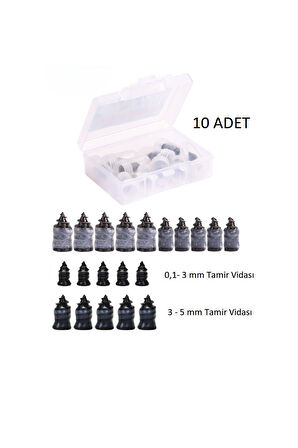 Büro Ev Ofis Arabası için Araç Dışı Kauçuk Vida Oto Lastik Tamir Seti