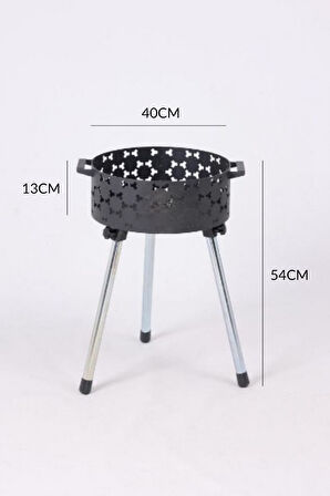 Büro Ev Ofis Piknik Keyfi için Ayaklı Katlanır Mini Mangal