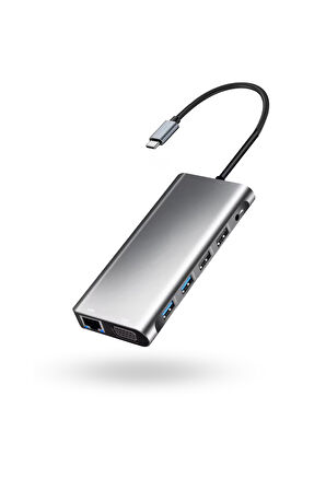 Büro Ev Ofis Cihazları için UsbC-12HUB Çift Hdmı