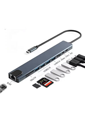 Büro Ev Ofis Cihazları için UsbC-10HUB Pd Çevirici