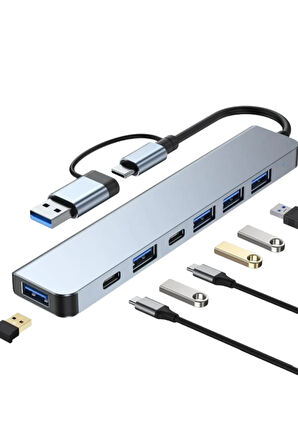 Büro Ev Ofis Cihazları için UsbC-7HUB Usb Çevirici