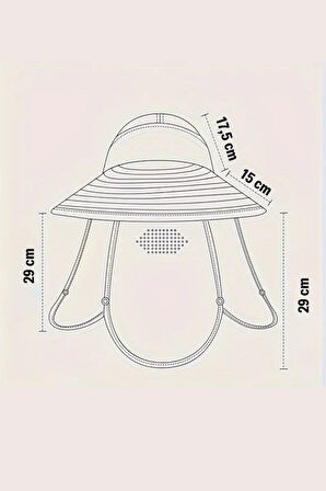 Büro Ev Ofis Balık Avı Sporu için Nefes Alan Maskeli Boyun Kapaklı Geniş Balıkçı Güneş Şapkası