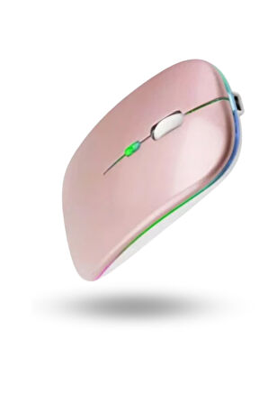 Büro Ev Ofis Bilgisayarı için Rgb Rose Şarjlı Kablosuz Mouse