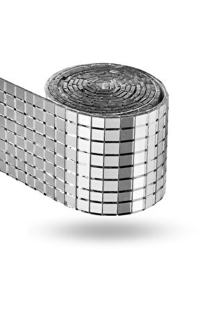 Büro Ev Ofis Etkinik Dekoru için 30X30CM Yapışkanlı Kare Silver Cam Mozaik Fayans Aynalı Dekor Panel