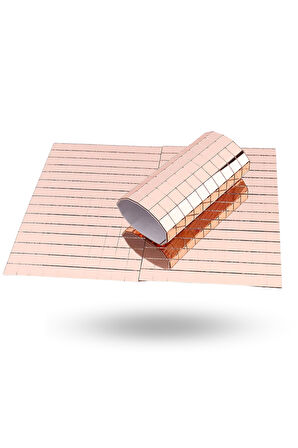 Büro Ev Ofis Etkinik Dekoru için 30X30CM Yapışkanlı Kare Bronz Cam Mozaik Fayans Aynalı Dekor Panel