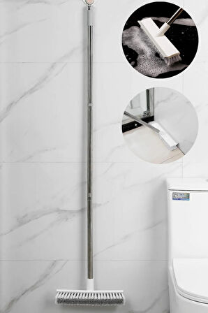 Büro Ev Ofis Hijyeni için Uzun saplı Sert Kıllı Çekçekli Fayans Halı Temizlik Fırçası