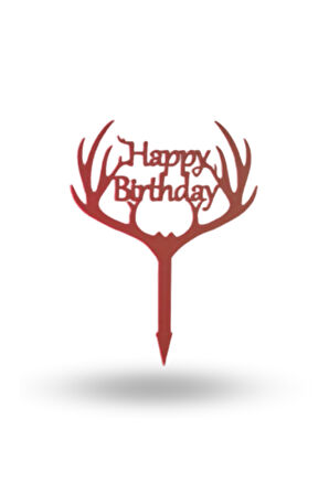 Büro Ev Ofis Etkinik Süsleri için Turuncu Happy Birthday Fiyonklu Pasta Kek Çubuğu